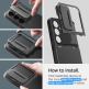 Spigen Optik Armor Case - тънък качествен силиконов (TPU) калъф с капак за камерата за Samsung Galaxy S24 (черен) thumbnail 16