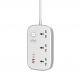 LDNIO GaN Desktop Power Strip With USB-C Hub 65W - разклонител с 3 AC изхода и вградени 2хUSB-C и 2хUSB-A изхода за мобилни устройства (бял) thumbnail 3