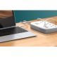 LDNIO GaN Desktop Power Strip With USB-C Hub 65W - разклонител с 3 AC изхода и вградени 2хUSB-C и 2хUSB-A изхода за мобилни устройства (бял) thumbnail 6
