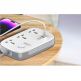 LDNIO GaN Desktop Power Strip With USB-C Hub 65W - разклонител с 3 AC изхода и вградени 2хUSB-C и 2хUSB-A изхода за мобилни устройства (бял) thumbnail 7