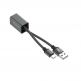 LDNIO LC98 Durable USB-C to USB-A Cable 2.4A - кабел тип ключодържател за всички устройства с USB-C конектор (10 см) (тъмносив) thumbnail