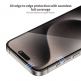 Blueo 3D Curved Tempered Glass HD - стъклено защитно покритие за дисплея на дисплея на iPhone 15 Pro (черен-прозрачен)  thumbnail 3