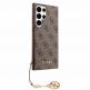 Guess PU 4G Charms Collection Leather Hard Case - дизайнерски кожен кейс за Samsung Galaxy S24 Ultra (кафяв) thumbnail 4