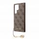 Guess PU 4G Charms Collection Leather Hard Case - дизайнерски кожен кейс за Samsung Galaxy S24 Ultra (кафяв) thumbnail 5