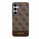 Guess PU 4G Stripe Leather Hard Case - дизайнерски кожен кейс за Samsung Galaxy S24 (кафяв) thumbnail 3