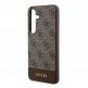 Guess PU 4G Stripe Leather Hard Case - дизайнерски кожен кейс за Samsung Galaxy S24 (кафяв) thumbnail 5