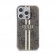 Guess IML 4G Gold Stripe Case - дизайнерски силиконов кейс за iPhone 15 Pro (кафяв) thumbnail 3