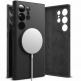 Ringke Liquid Silicone Magnetic Case - силиконов (TPU) калъф с MagSafe за Samsung Galaxy S24 Ultra (черен) thumbnail
