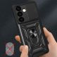 Armor Camshield Hybrid Case With Stand - хибриден удароустойчив кейс с пръстен против изпускане за Samsung Galaxy S24 Plus (черен) thumbnail 4