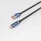 Tech-Protect UltraBoost USB-A to USB-C Cable with LED Display 66W - здрав кабел с въжена оплетка с бързо зареждане за устройства с USB-C порт (100 см) (син) thumbnail 3
