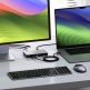 Satechi Thunderbolt 4 Slim Hub Pro - мултифункционален хъб за свързване на допълнителна периферия за компютри с USB-C (тъмносив)  thumbnail 7