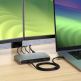 Satechi Thunderbolt 4 Slim Hub Pro - мултифункционален хъб за свързване на допълнителна периферия за компютри с USB-C (тъмносив)  thumbnail 8
