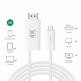 4smarts 4K 60Hz USB-C to HDMI PD Cable - кабел с поддръжка на 4K за свързване и PD зареждане от USB-C към HDMI (200 см) (бял) thumbnail