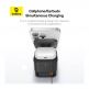 Baseus 2in1 MagPro Magnetic Charger with MagSafe 20W (BS-W531) - двойна поставка (пад) за безжично зареждане за iPhone с MagSafe и AirPods с вграден USB-C кабел  (черен) thumbnail 13