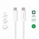4smarts PremiumCord USB-C to USB-C Cable 240W - кабел с бързо зареждане за устройства с USB-C порт (300 см) (бял)  thumbnail