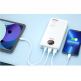 Romoss SW20S Pro Digital Display Power Bank 30W 20000 mAh - външна батерия с два USB-A и един USB-C изходи и технология за бързо зареждане (бял) thumbnail 5