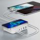 4Smarts 7in1 Charging Station 100W with Wireless Charger - захранване за ел. мрежа с 4xUSB-C PD изхода, 2xUSB-A изходa и безжично зареждане (бял) thumbnail 2