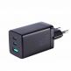 Joyroom GaN Charger 65W - захранване за ел. мрежа за лаптопи, смартфони и таблети с 2xUSB-C и 1xUSB-A изходи с USB-C кабел в комплекта (черен) thumbnail 3
