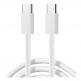 Joyroom Ben Series USB-C to USB-C Cable 60W PD - кабел с въжена оплетка и бързо зареждане за устройства с USB-C порт (100 см) (бял) thumbnail