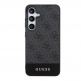 Guess PU 4G Stripe Leather Hard Case - дизайнерски кожен кейс за Samsung Galaxy S24 Plus (сив) thumbnail 3