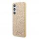 Guess Glitter Flakes Metal Logo Case - хибриден удароустойчив кейс за Samsung Galaxy S24 Plus (златист) thumbnail 2