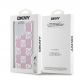 DKNY Liquid Glitter Checkered Pattern Case - дизайнерски кейс с висока защита за iPhone 15 Pro Max (розов) thumbnail 6