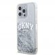 DKNY Liquid Glitter Arch Logo Case - дизайнерски кейс с висока защита за iPhone 15 Pro Max (прозрачен) thumbnail 3