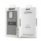 DKNY Repeat Pattern Tonal Stripe Leather Hard Case - дизайнерски кожен кейс за iPhone 15 Pro (бежов) thumbnail 6