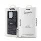 DKNY Repeat Pattern Tonal Stripe Leather Hard Case - дизайнерски кожен кейс за iPhone 15 Pro (черен) thumbnail 6
