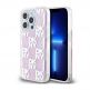DKNY Liquid Glitter Checkered Pattern Case - дизайнерски кейс с висока защита за iPhone 15 Pro (розов) thumbnail