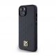 DKNY Repeat Pattern Stack Logo MagSafe Leather Hard Case - дизайнерски кожен кейс с MagSafe за iPhone 15 (черен) thumbnail 3