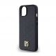 DKNY Repeat Pattern Stack Logo MagSafe Leather Hard Case - дизайнерски кожен кейс с MagSafe за iPhone 15 (черен) thumbnail 4