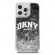 DKNY Liquid Glitter Arch Logo Case - дизайнерски кейс с висока защита за iPhone 14 Pro Max (черен) thumbnail 2