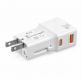 4smarts Nomad Pocket World Travel Adapter 20W - захранване с USB-C и USB-A изходи и преходници за цял свят в едно устройство за мобилни устройства (бял) thumbnail 4