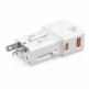 4smarts Nomad Pocket World Travel Adapter 20W - захранване с USB-C и USB-A изходи и преходници за цял свят в едно устройство за мобилни устройства (бял) thumbnail 5