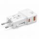 4smarts Nomad Pocket World Travel Adapter 20W - захранване с USB-C и USB-A изходи и преходници за цял свят в едно устройство за мобилни устройства (бял) thumbnail 6