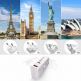 4smarts Nomad Pocket World Travel Adapter 20W - захранване с USB-C и USB-A изходи и преходници за цял свят в едно устройство за мобилни устройства (бял) thumbnail 12