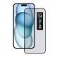 OBALME Tempered Glass Screen Protector 5D - обхващащо и ръбовете стъклено защитно покритие за дисплея на iPhone 15 Plus (черен-прозрачен) thumbnail