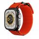 Tech-Protect Scout Watch Strap - изключително здрава текстилна каишка за Apple Watch 42мм, 44мм, 45мм, 46мм, Ultra 49мм (оранжев-черен) thumbnail 2