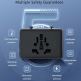 Techsuit Travel Adapter (HHt204A) 15W - захранване с 2xUSB-C и 2xUSB-A изходи и преходници за цял свят в едно устройство за мобилни устройства (черен) thumbnail 2