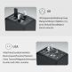 Techsuit Travel Adapter (HHt204A) 15W - захранване с 2xUSB-C и 2xUSB-A изходи и преходници за цял свят в едно устройство за мобилни устройства (черен) thumbnail 6