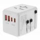 Techsuit Travel Adapter (HHT904) 20W - захранване с 2xUSB-C и 3xUSB-A изходи и преходници за цял свят в едно устройство за мобилни устройства (бял) thumbnail