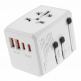 Techsuit Travel Adapter (HHT904) 20W - захранване с 2xUSB-C и 3xUSB-A изходи и преходници за цял свят в едно устройство за мобилни устройства (бял) thumbnail 3