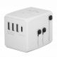 Techsuit Travel Adapter (HHT904) 30W - захранване с 1xUSB-C и 3xUSB-A изхода и преходници за цял свят в едно устройство за мобилни устройства (бял) thumbnail