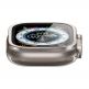 Spigen Glass GLAS.tR Slim Pro Tempered Galss - калено стъклено защитно покритие с алуминиева рамка за Apple Watch Ultra 49мм (титан-прозрачен) thumbnail 6