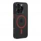 Tactical MagForce Hyperstealth 2.0 Cover - хибриден удароустойчив кейс с MagSafe за iPhone 15 Pro (черен-червен) thumbnail 3