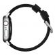 Nomad Active Band Pro - кожена (естествена кожа) каишка за Apple Watch 42мм, 44мм, 45мм, 46мм, Ultra 49мм (черен-сребрист) thumbnail 5