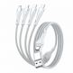 4smarts 4-in-2 Multi-Charging USB Cable - универсален USB-C кабел с Lightning, microUSB и USB-C конектори (120 см) (бял) thumbnail 3