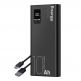 OBALME EnergyPulse Fast Charging Power Bank 10000 mAh 22.5W - преносима външна батерия с USB-C порт, и 2xUSB-A изхода (черен) thumbnail