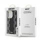 DKNY Checkered Pattern MagSafe Leather Hard Case - дизайнерски кожен кейс с MagSafe за iPhone 15 Pro Max (черен) thumbnail 2